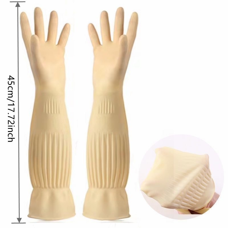 긴 재사용 가능한 고무 식기 세척 장갑 미끄럼 방지 가 - Dish Glove Rubber 리뷰 및 가격