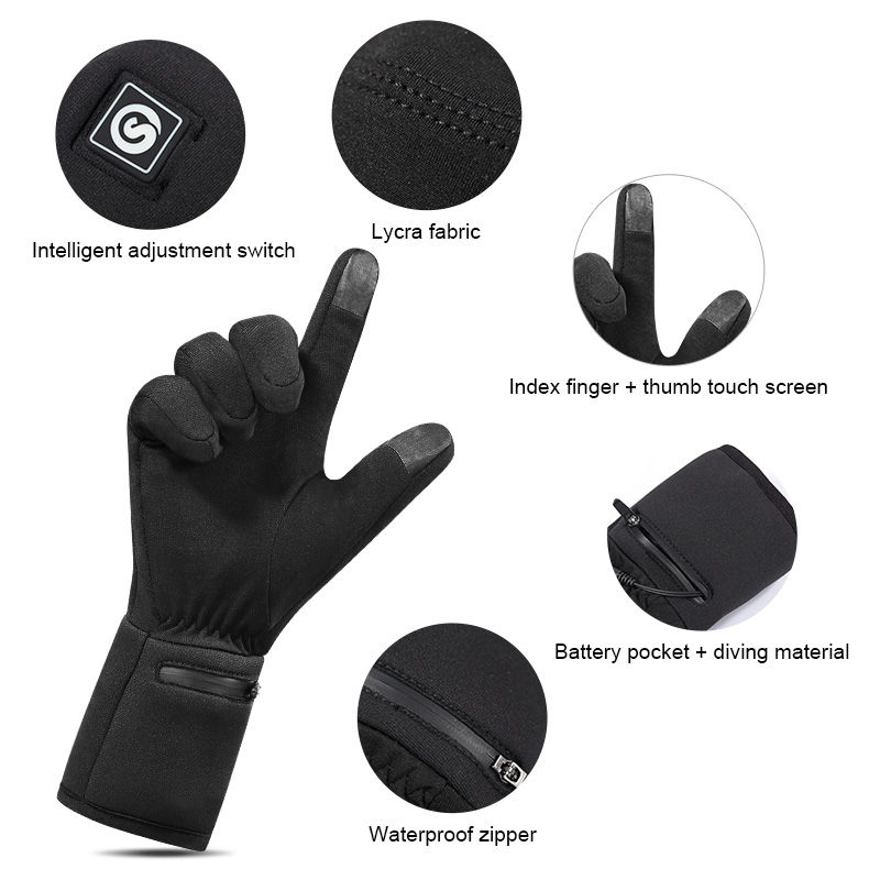 충전식 전기 라이너 가열 장갑 겨울 따뜻한 터치 스키  - Heat Resistant Glove 리뷰 및 가격