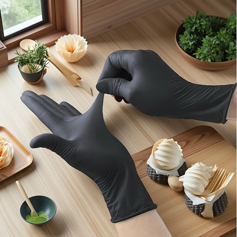 10/50/100PCS 검정색 일회용 니트릴 장갑 헤비 - Nitrile Mechanic Glove 리뷰 및 가격